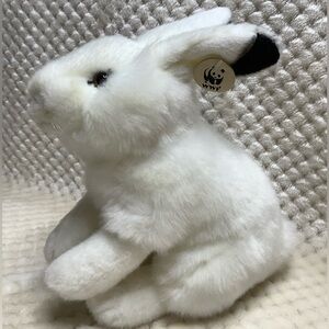 BonTon Toys WWF Plush White Hare Stuffed Animal Bunny Rabbit Toy
